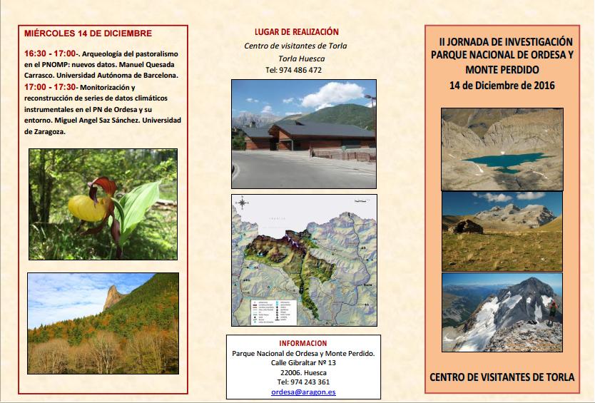 II JORNADA DE INVESTIGACIÓN PARQUE NACIONAL DE ORDESA Y MONTE PERDIDO. Ponència del GE de Badalona